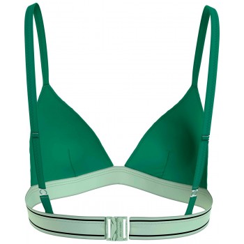 Tommy Hilfiger γυναικείο μαγιό top B cup σε πράσινο χρώμα με λάστιχο,κανονική γραμμή,100%polyester UW0UW05349 L4A